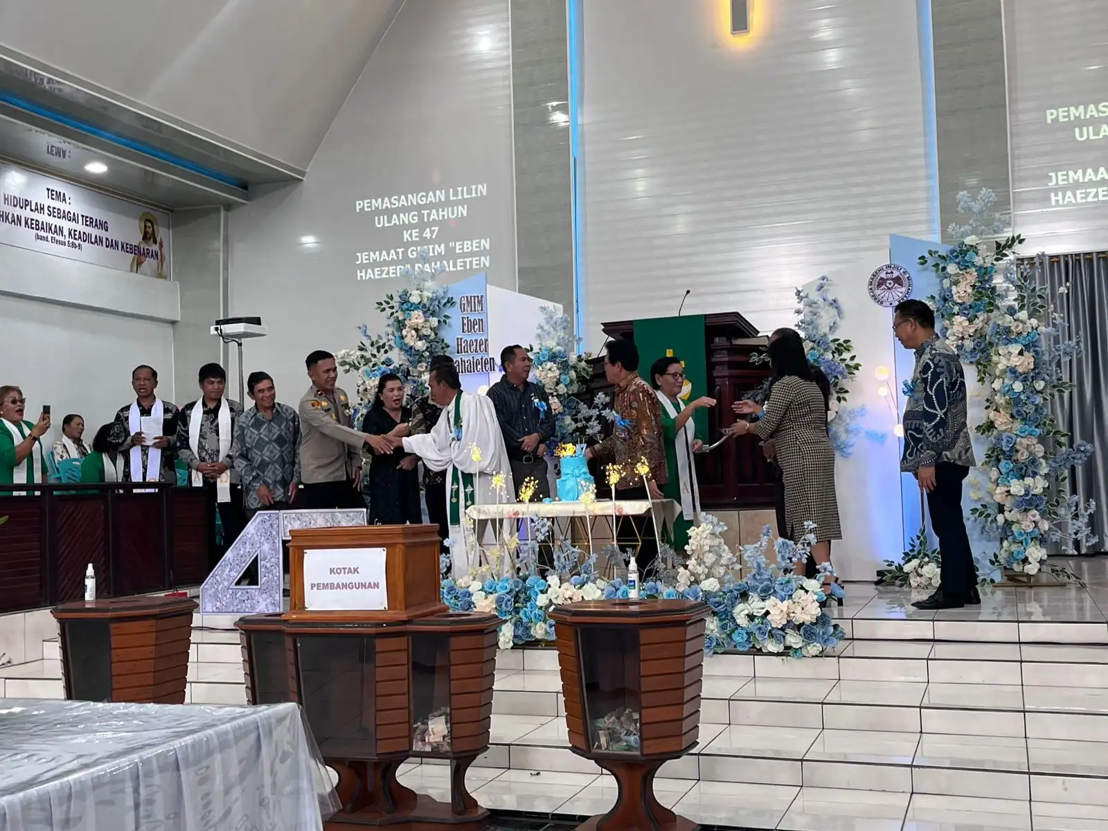 Kapolsek Kakas Hadiri Ibadah HUT Jemaat GMIM Eben Haezer Pahaleten